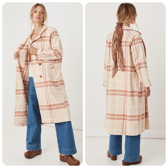 EUC Spell & the Gypsy Collective Organic Cotton Musk Basecamp Trench Coat - Picture 1 of 17